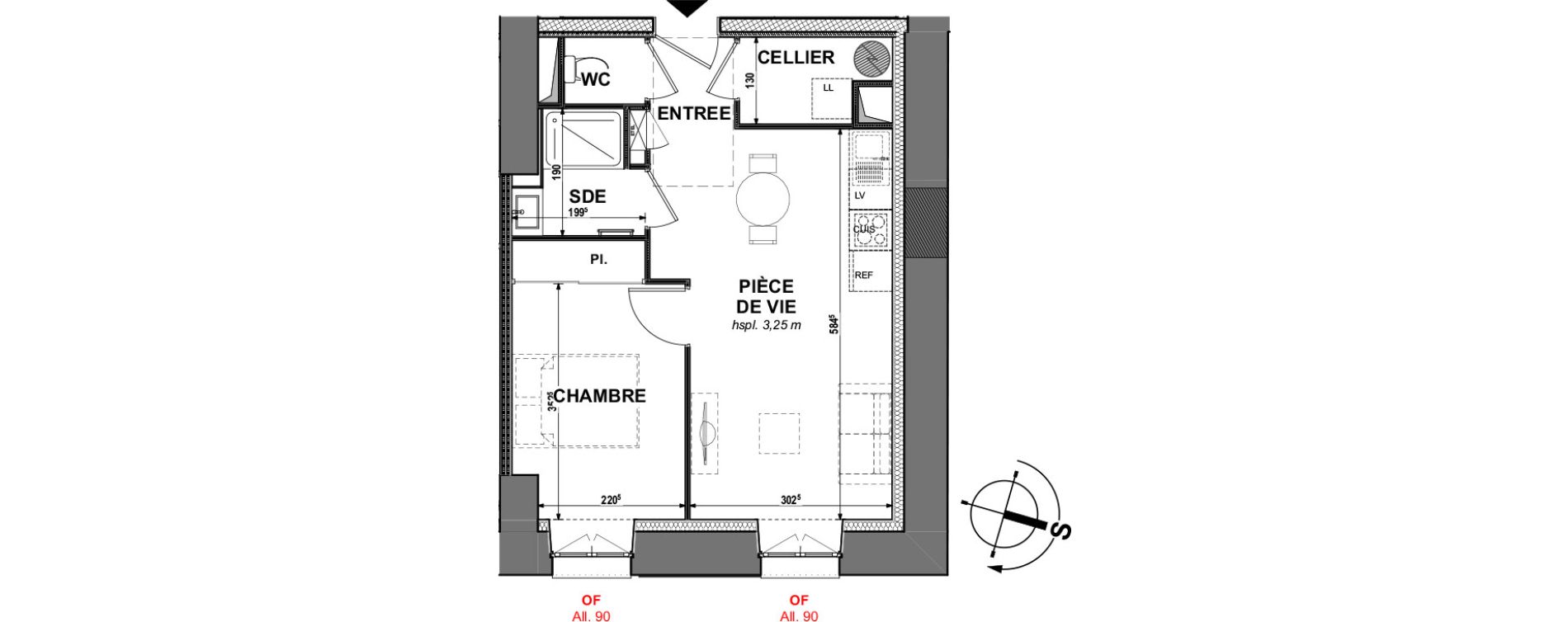 Appartement T2 de 37,72 m2 &agrave; La Roche-Sur-Yon Pentagone