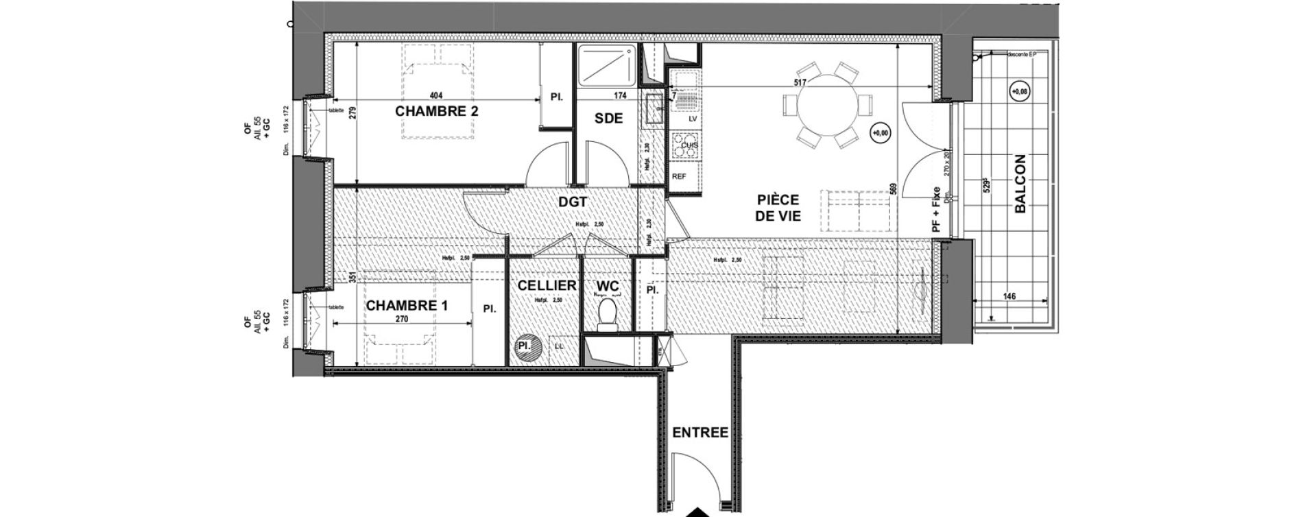 Appartement T3 de 72,88 m2 &agrave; La Roche-Sur-Yon Pentagone