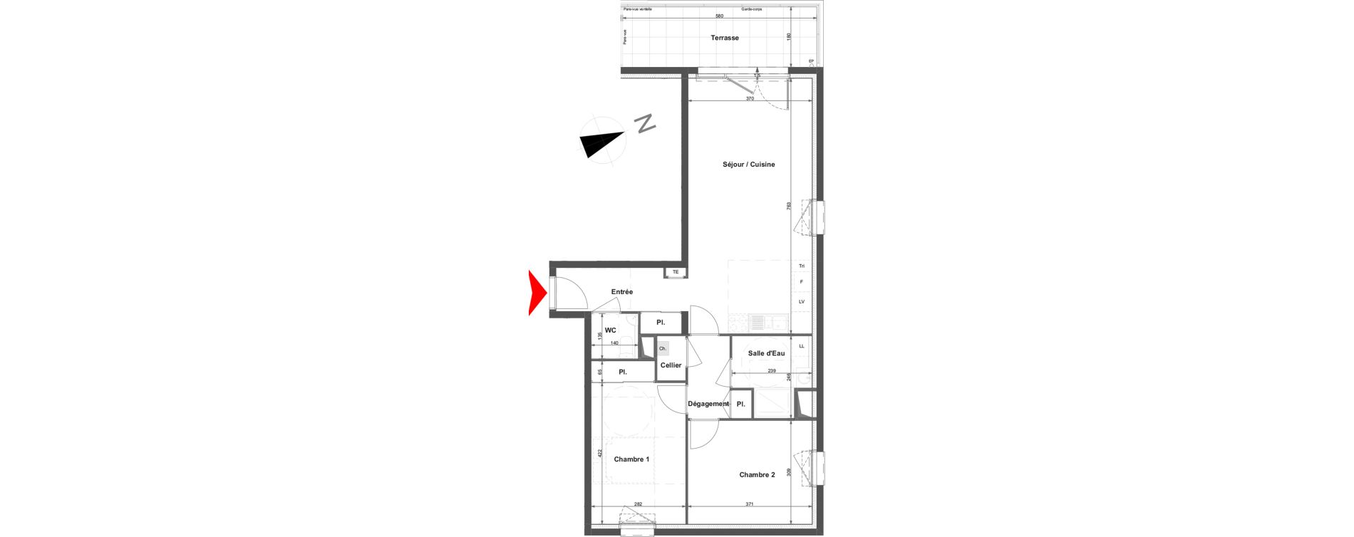 Appartement T3 de 70,00 m2 &agrave; La Roche-Sur-Yon La vigne aux roses