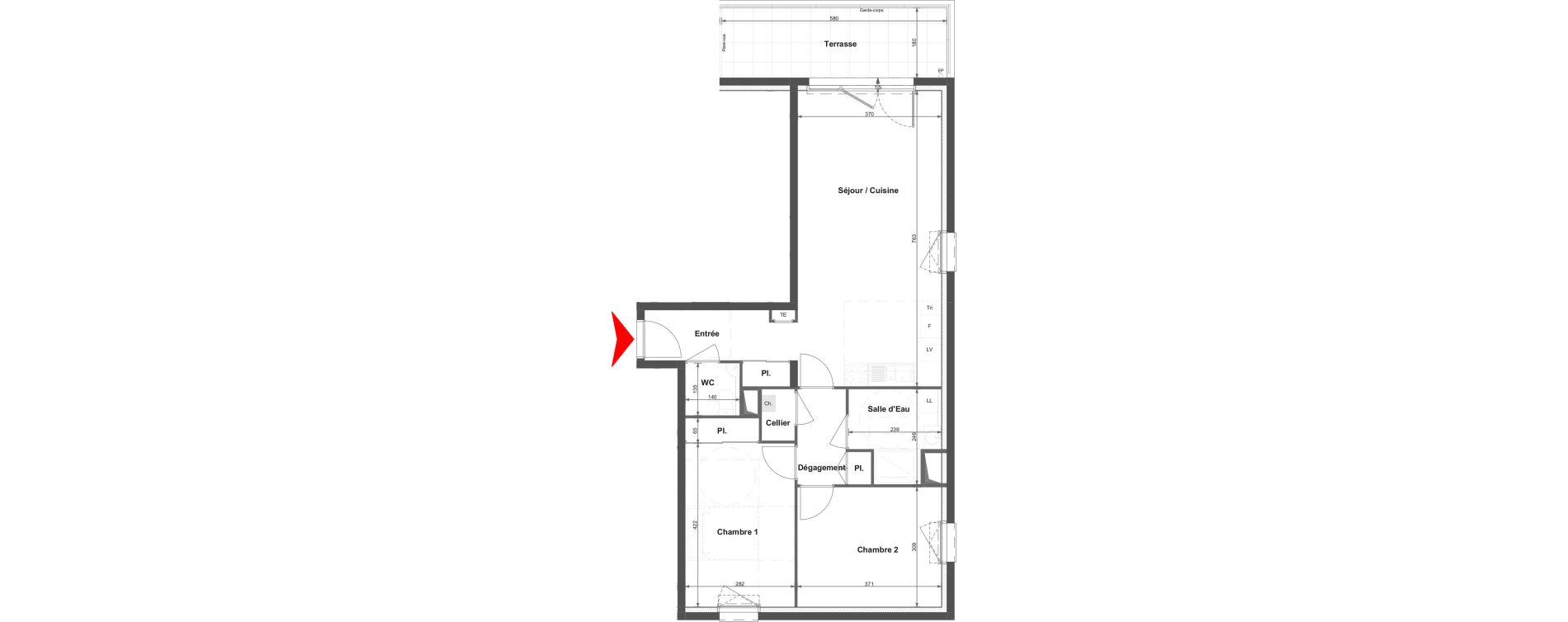 Appartement T3 de 70,00 m2 &agrave; La Roche-Sur-Yon La vigne aux roses