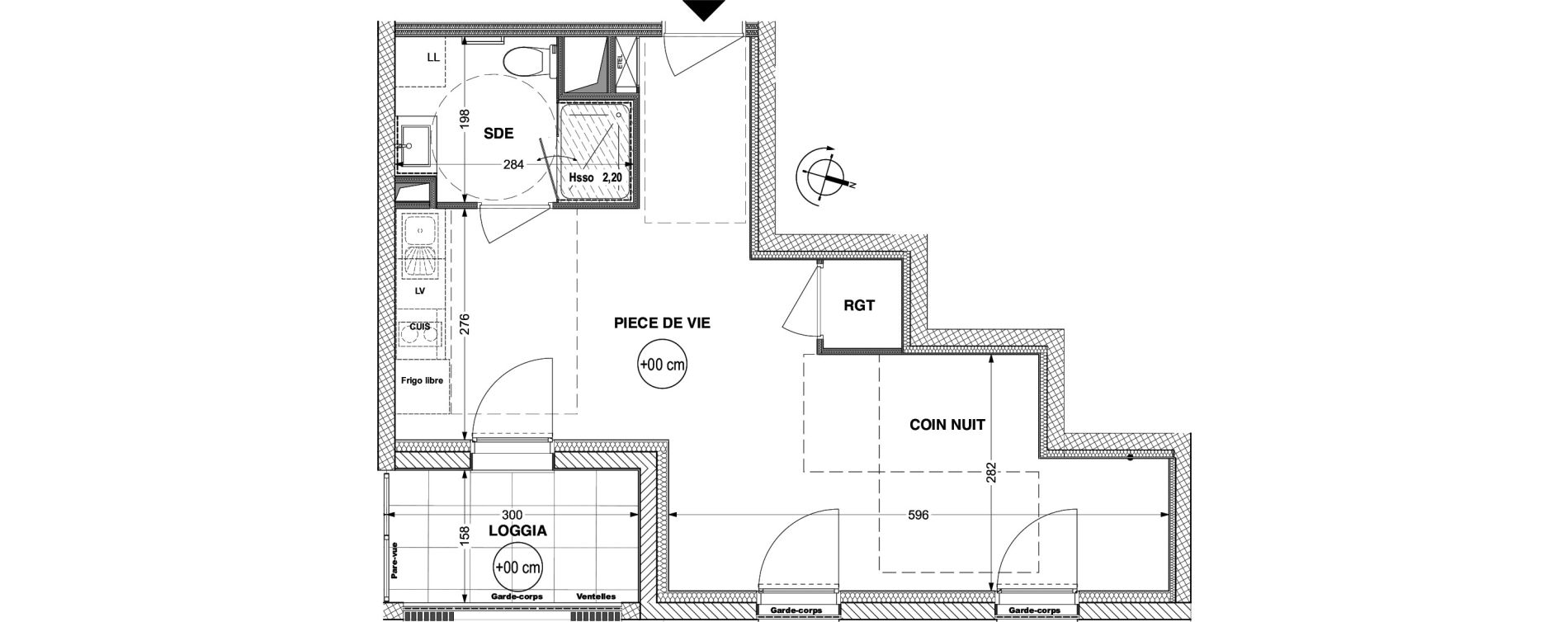 Appartement T1 de 35,00 m2 &agrave; La Roche-Sur-Yon Pentagone