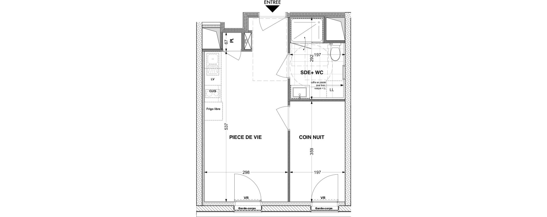 Appartement T1 de 30,30 m2 &agrave; La Roche-Sur-Yon Pentagone