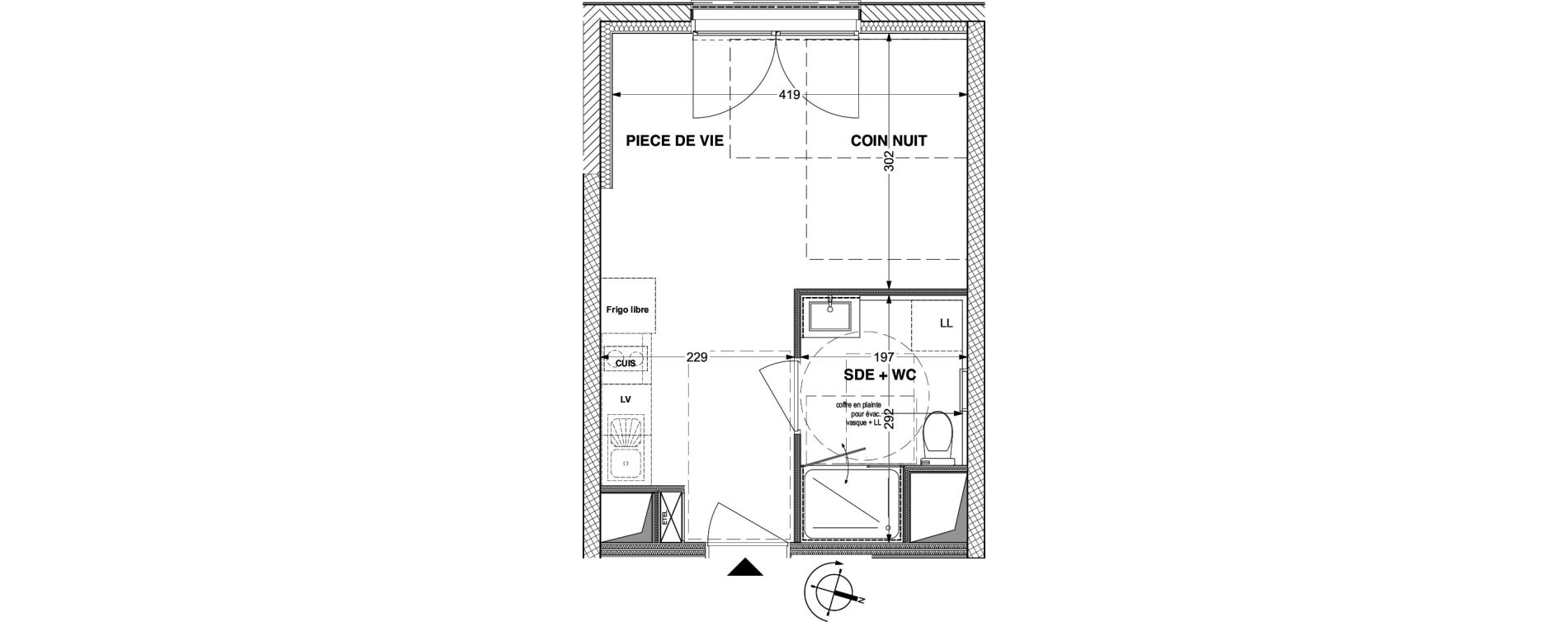 Appartement T1 de 24,20 m2 &agrave; La Roche-Sur-Yon Pentagone