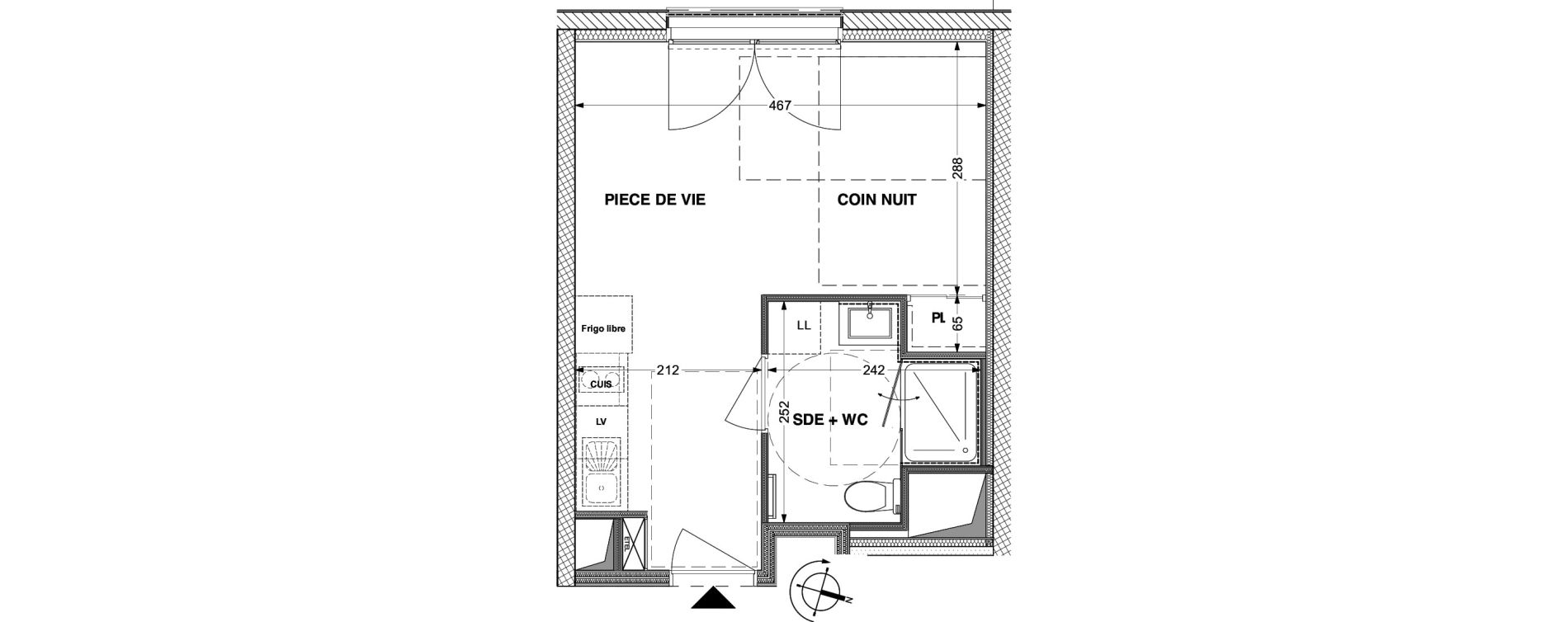 Appartement T1 de 25,00 m2 &agrave; La Roche-Sur-Yon Pentagone