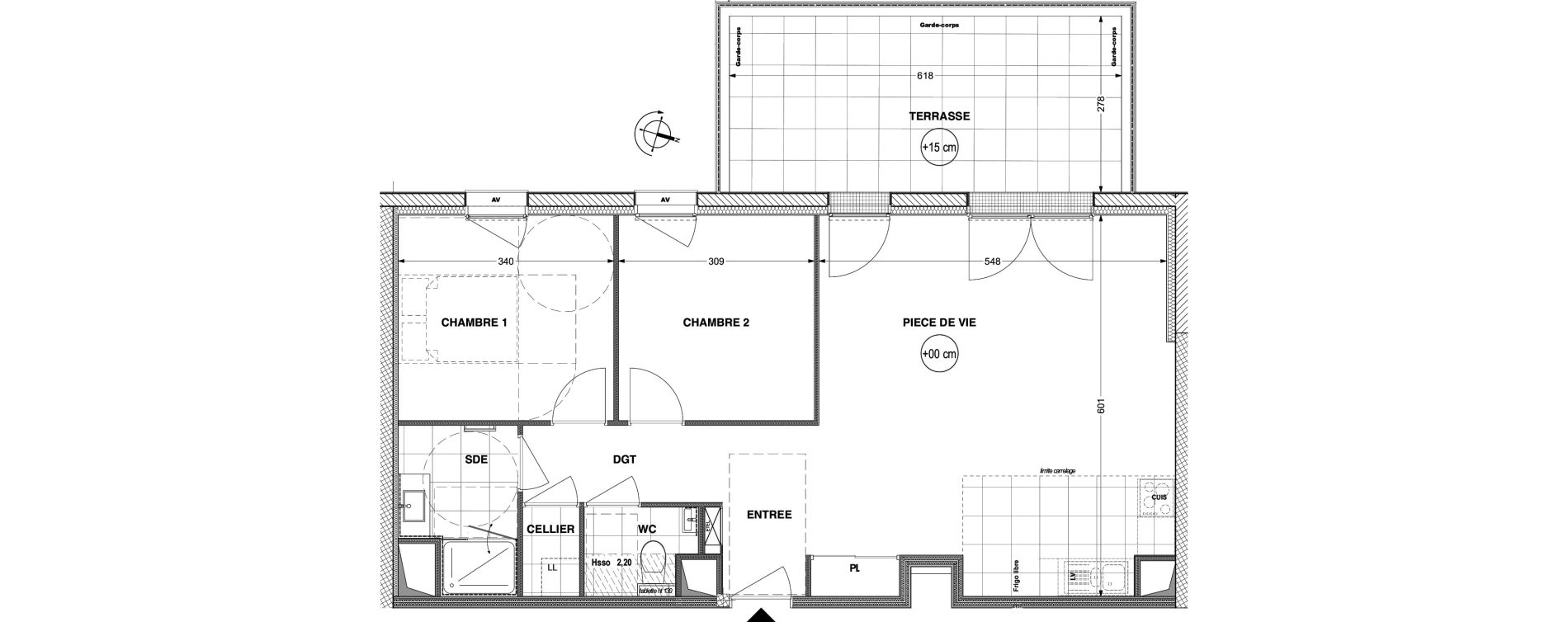 Appartement T3 de 69,30 m2 &agrave; La Roche-Sur-Yon Pentagone