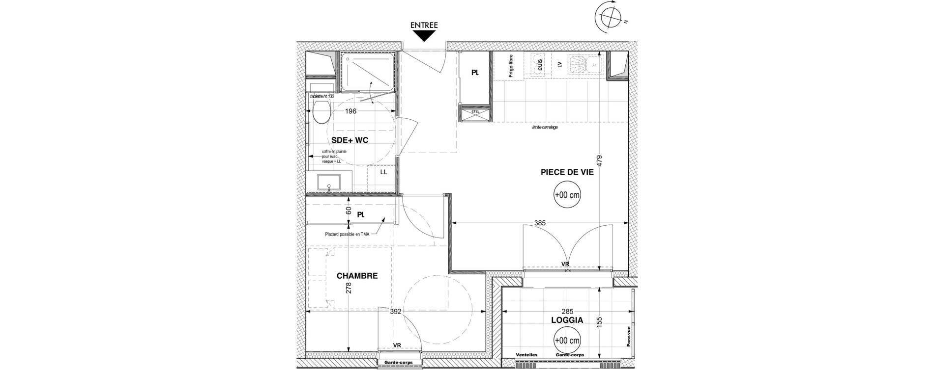 Appartement T2 de 38,60 m2 &agrave; La Roche-Sur-Yon Pentagone