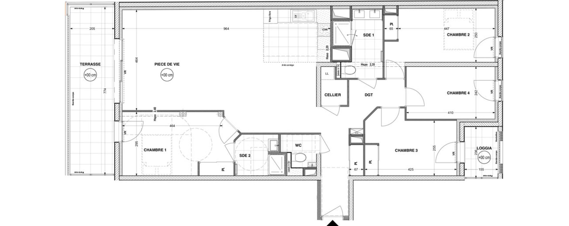 Appartement T5 de 122,80 m2 &agrave; La Roche-Sur-Yon Pentagone