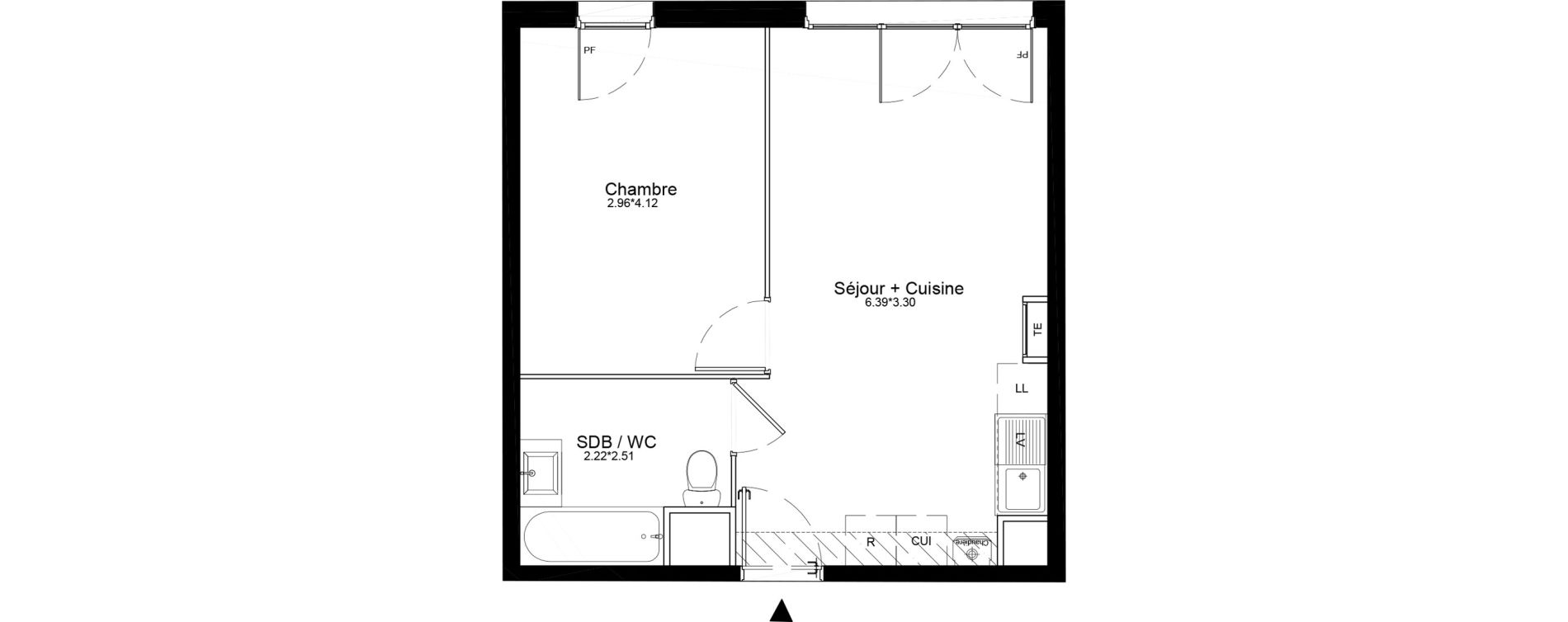 Appartement T2 de 38,34 m2 &agrave; La Roche-Sur-Yon La petite rochette