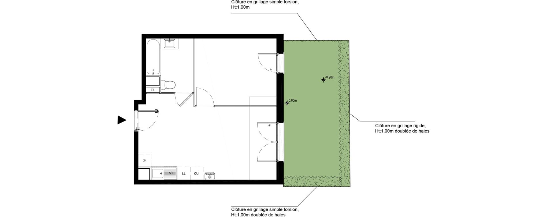 Appartement T2 de 39,34 m2 &agrave; La Roche-Sur-Yon La petite rochette