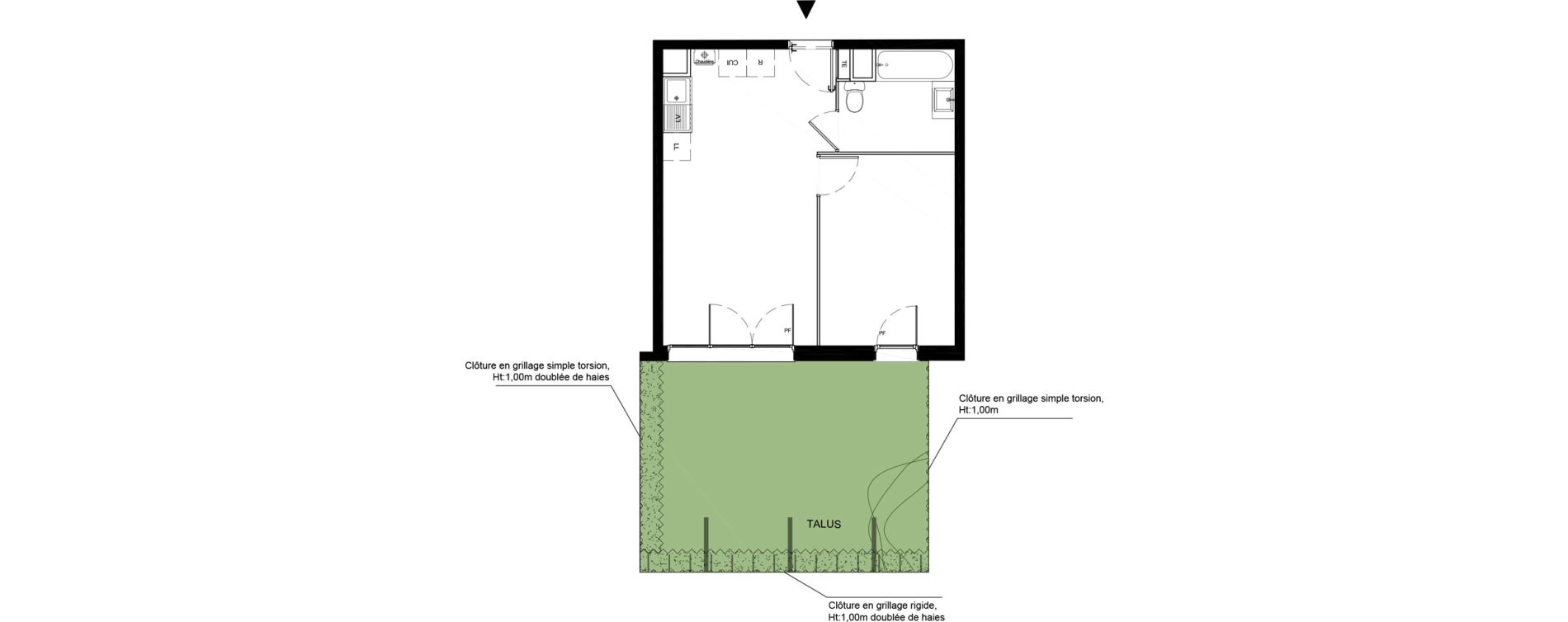 Appartement T2 de 38,72 m2 &agrave; La Roche-Sur-Yon La petite rochette