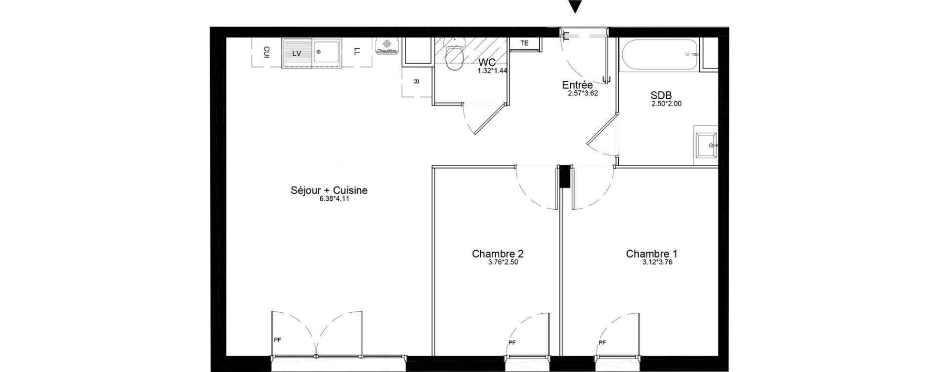 Appartement T3 de 60,85 m2 &agrave; La Roche-Sur-Yon La petite rochette