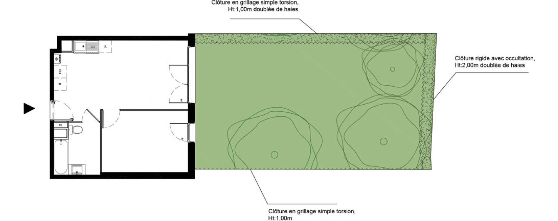 Appartement T2 de 38,91 m2 &agrave; La Roche-Sur-Yon La petite rochette