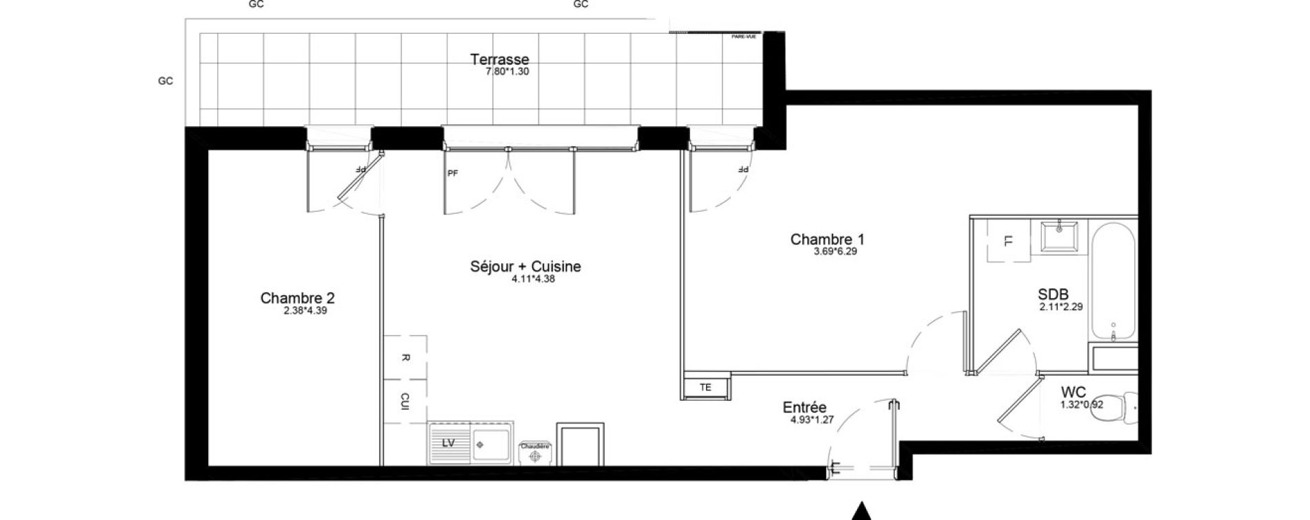 Appartement T3 de 56,46 m2 &agrave; La Roche-Sur-Yon La petite rochette