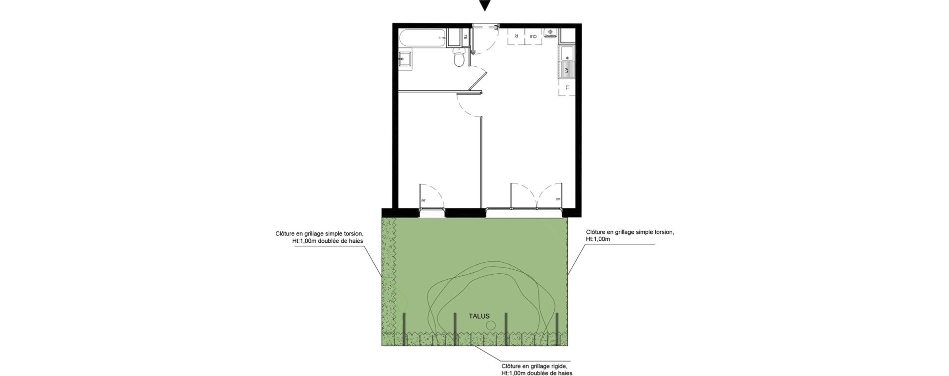 Appartement T2 de 38,72 m2 &agrave; La Roche-Sur-Yon La petite rochette