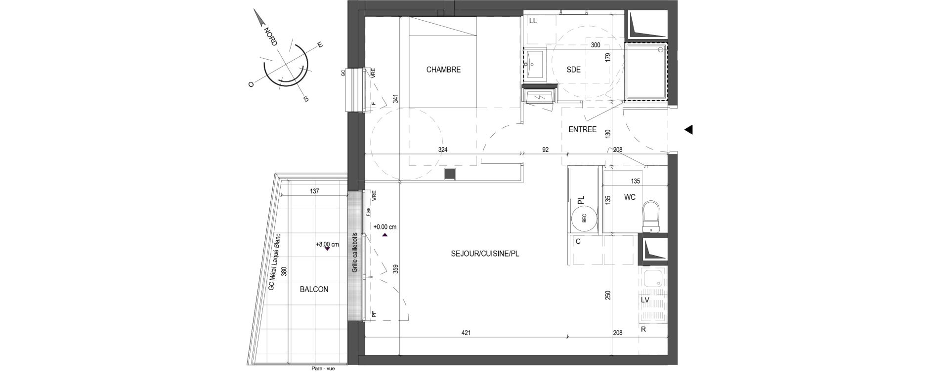 Appartement T2 de 42,55 m2 &agrave; La Roche-Sur-Yon Jean yole