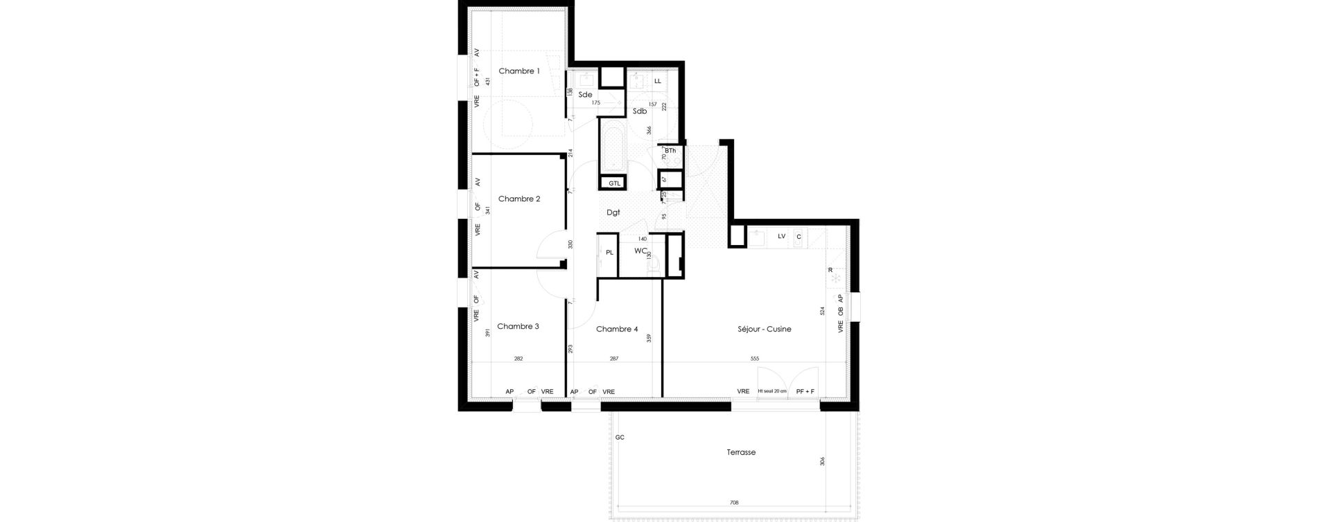 Appartement T5 de 92,45 m2 &agrave; La Roche-Sur-Yon La p&eacute;ronni&egrave;re