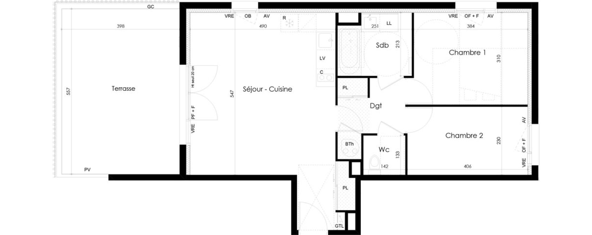 Appartement T3 de 63,18 m2 &agrave; La Roche-Sur-Yon La p&eacute;ronni&egrave;re