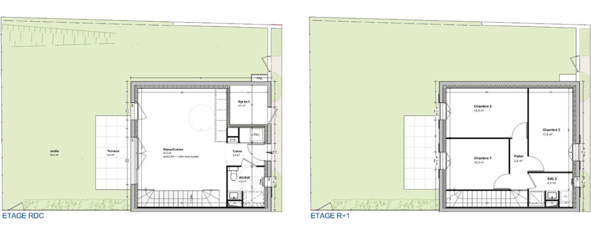 Maison T4 de 84,80 m2 &agrave; L'&Eacute;pine Centre