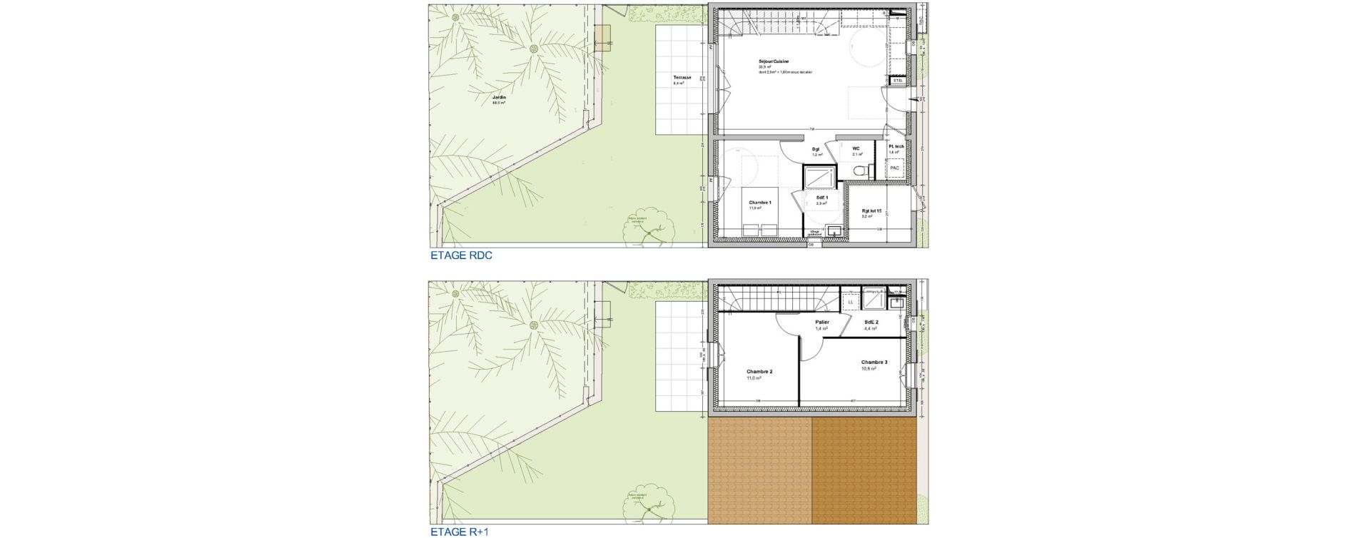 Maison T4 de 82,30 m2 &agrave; L'&Eacute;pine Centre