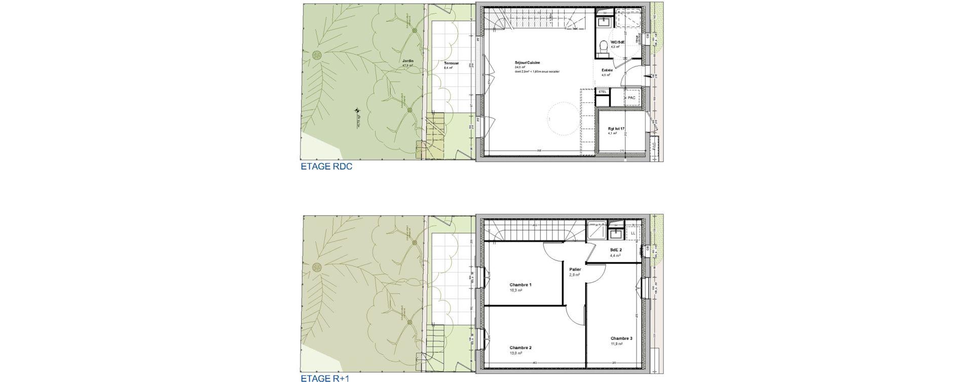 Maison T4 de 84,80 m2 &agrave; L'&Eacute;pine Centre