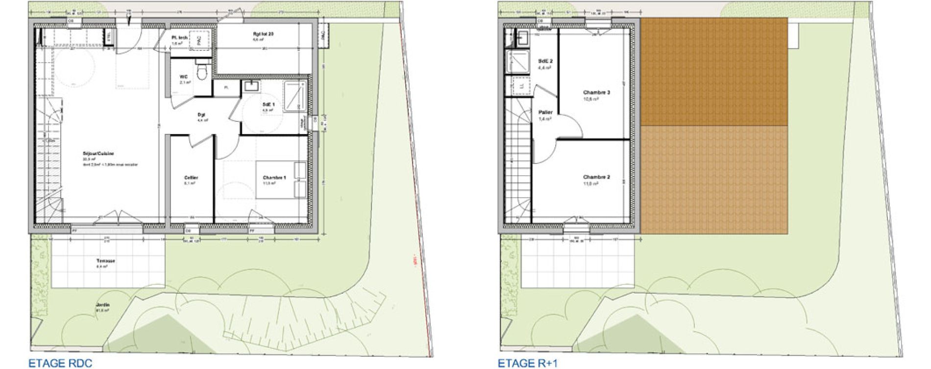 Maison T4 de 90,40 m2 &agrave; L'&Eacute;pine Centre