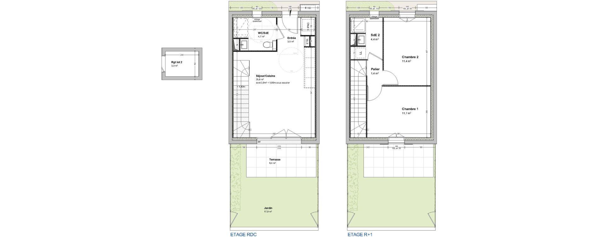 Maison T3 de 62,90 m2 &agrave; L'&Eacute;pine Centre