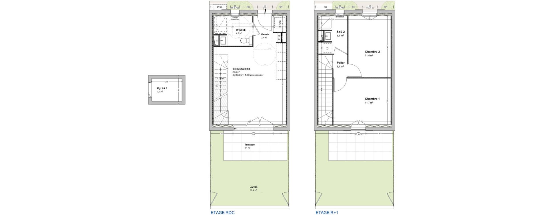 Maison T3 de 62,30 m2 &agrave; L'&Eacute;pine Centre