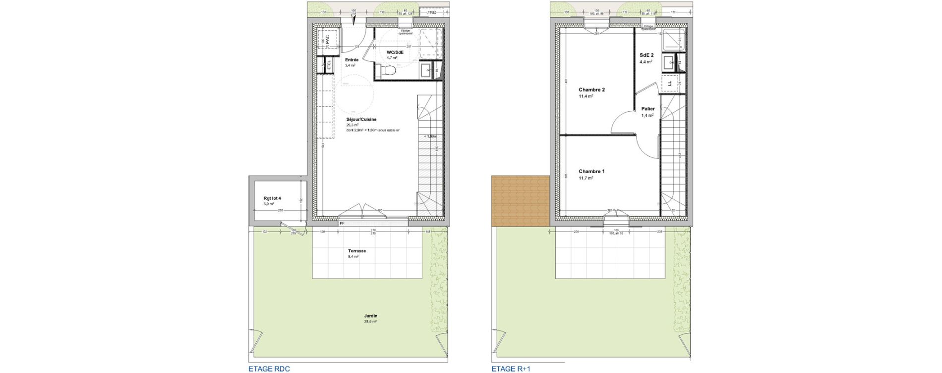 Maison T3 de 62,30 m2 &agrave; L'&Eacute;pine Centre