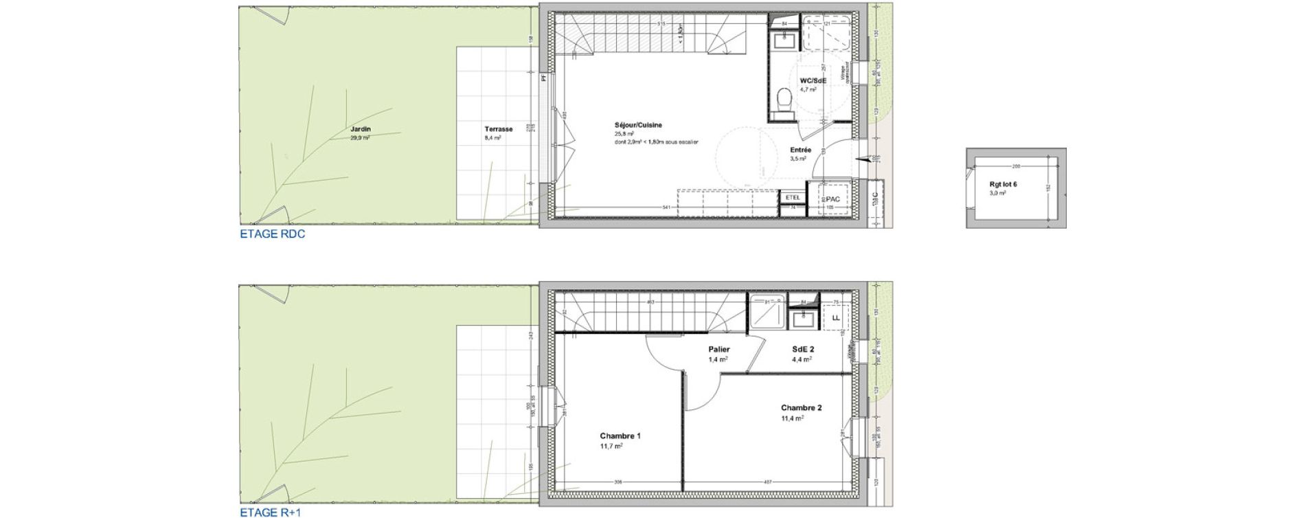 Maison T3 de 62,90 m2 &agrave; L'&Eacute;pine Centre