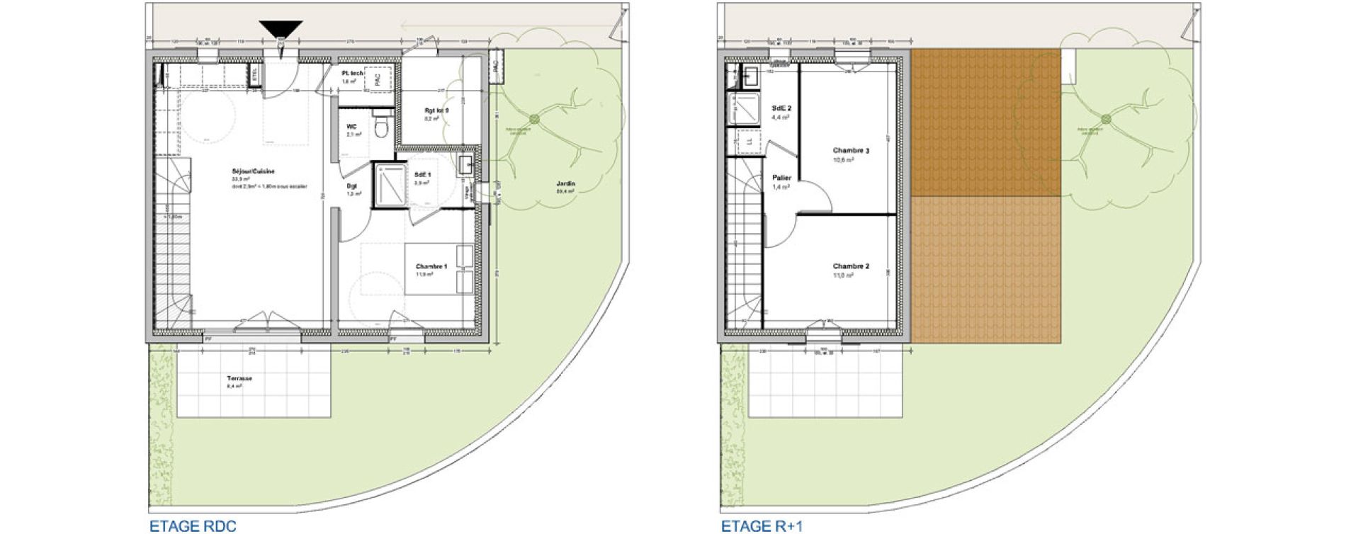 Maison T4 de 82,30 m2 &agrave; L'&Eacute;pine Centre