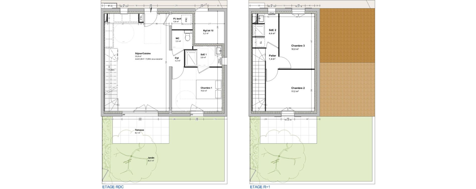 Maison T4 de 82,30 m2 &agrave; L'&Eacute;pine Centre