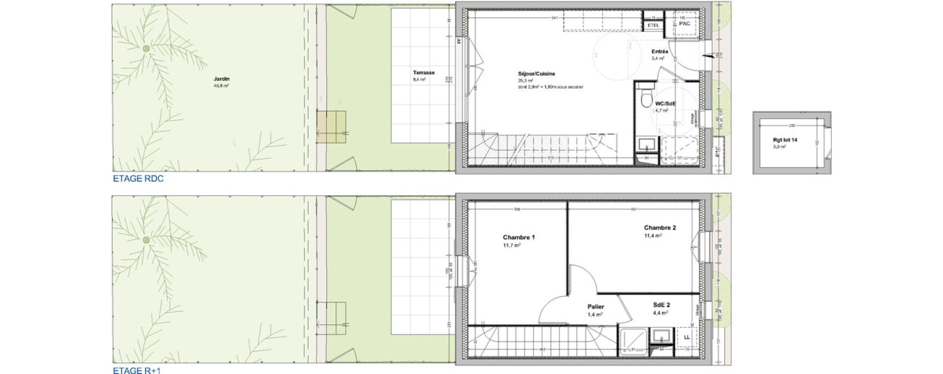 Maison T3 de 62,30 m2 &agrave; L'&Eacute;pine Centre