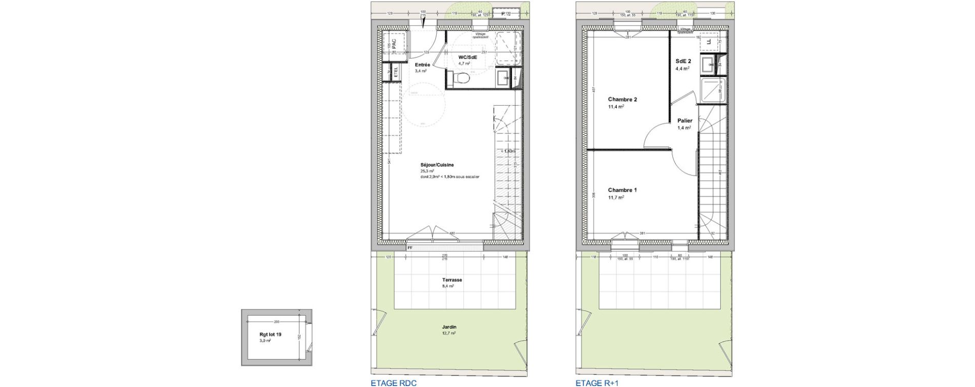 Maison T3 de 62,30 m2 &agrave; L'&Eacute;pine Centre