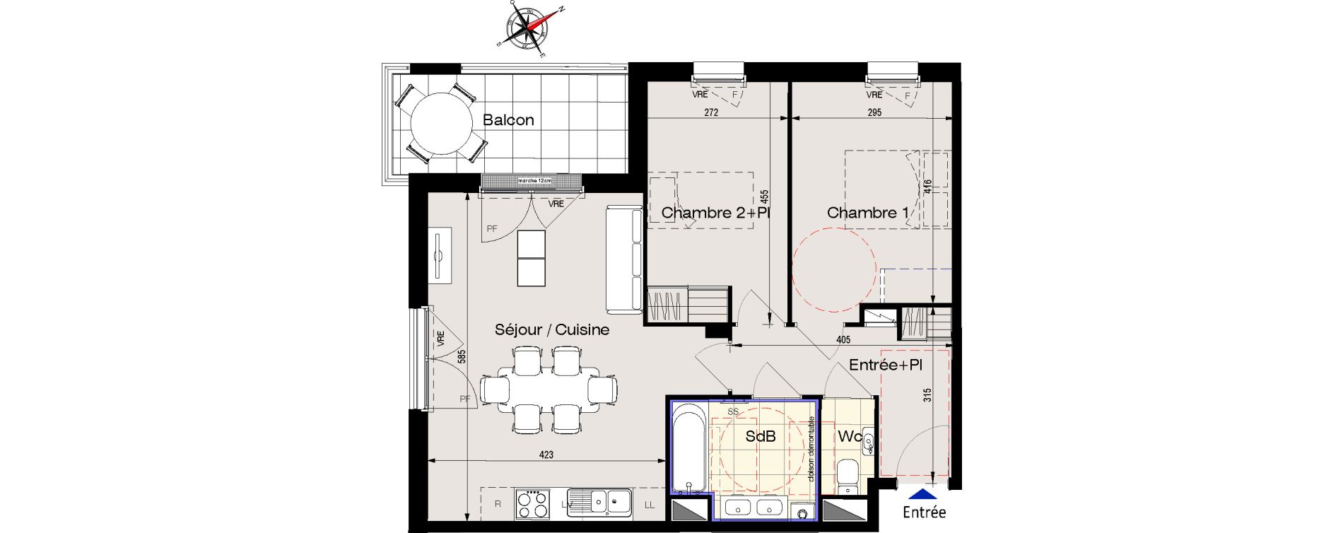 Appartement T3 de 61,41 m2 aux Sables-D'Olonne Olonne-sur-mer