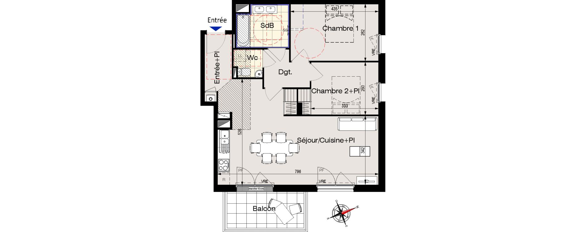 Appartement T3 de 69,18 m2 aux Sables-D'Olonne Olonne-sur-mer