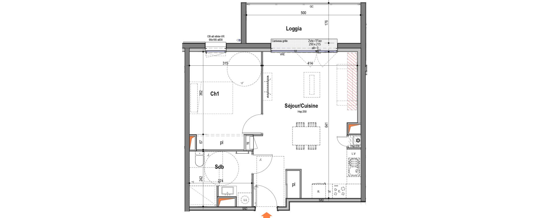Appartement T2 de 47,20 m2 aux Sables-D'Olonne Les moinardes