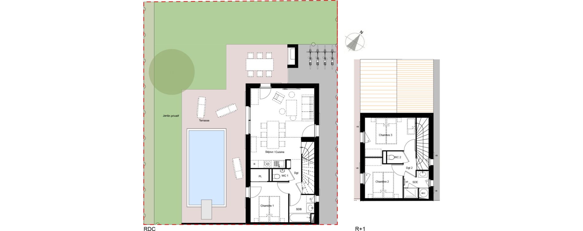 Villa T4 de 69,27 m2 aux Sables-D'Olonne Centre