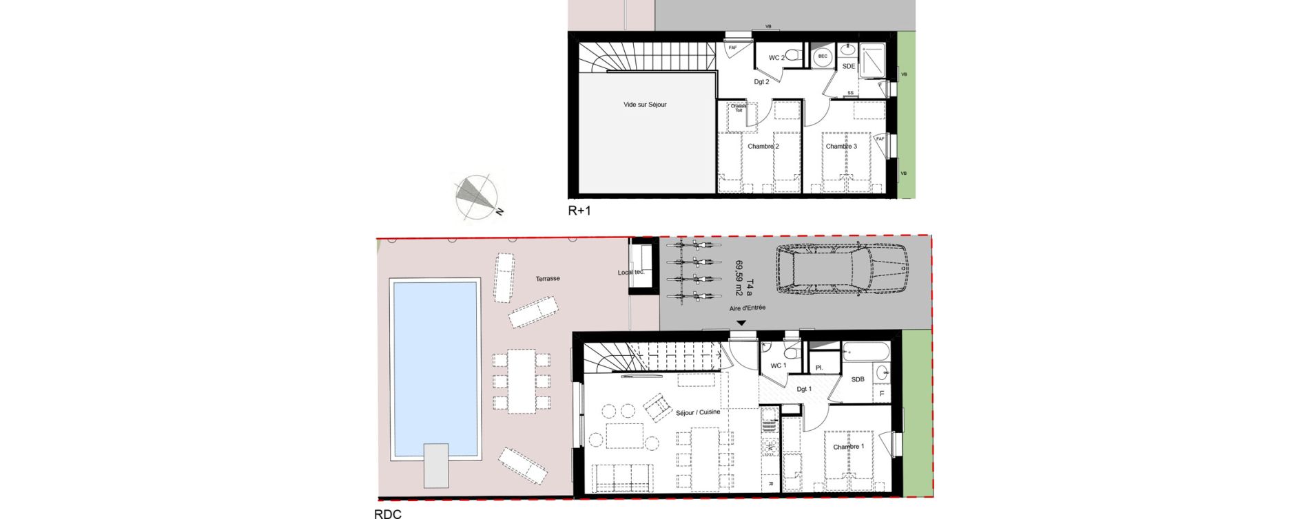 Villa T4 de 71,32 m2 aux Sables-D'Olonne Centre