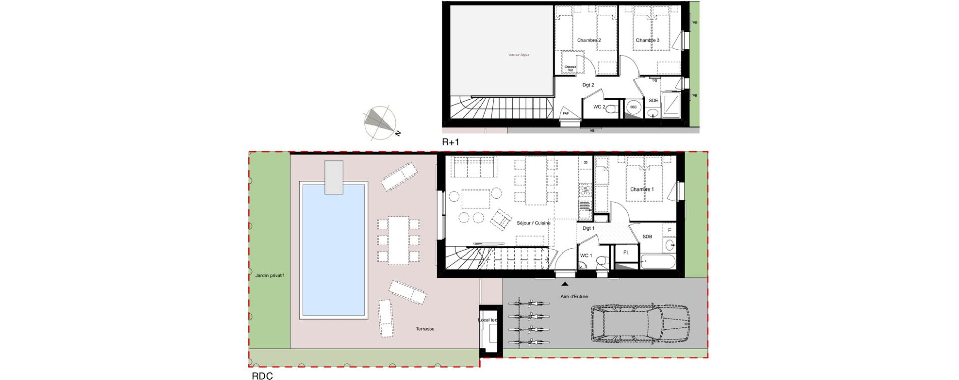 Villa T4 de 71,17 m2 aux Sables-D'Olonne Centre