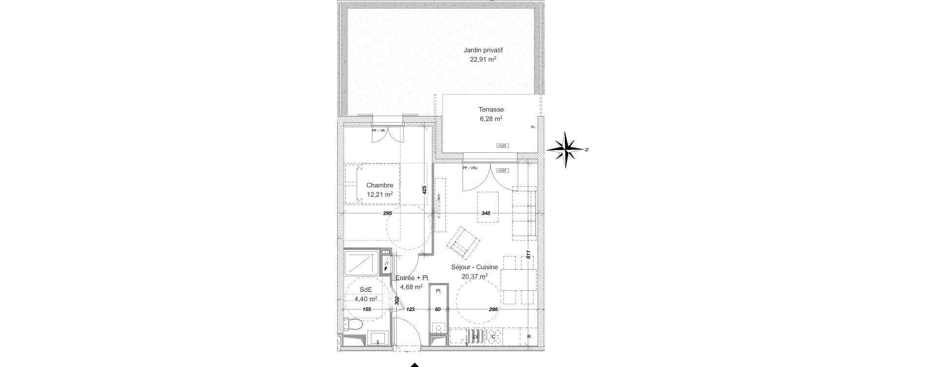 Appartement T2 de 41,66 m2 aux Sables-D'Olonne Olonne-sur-mer