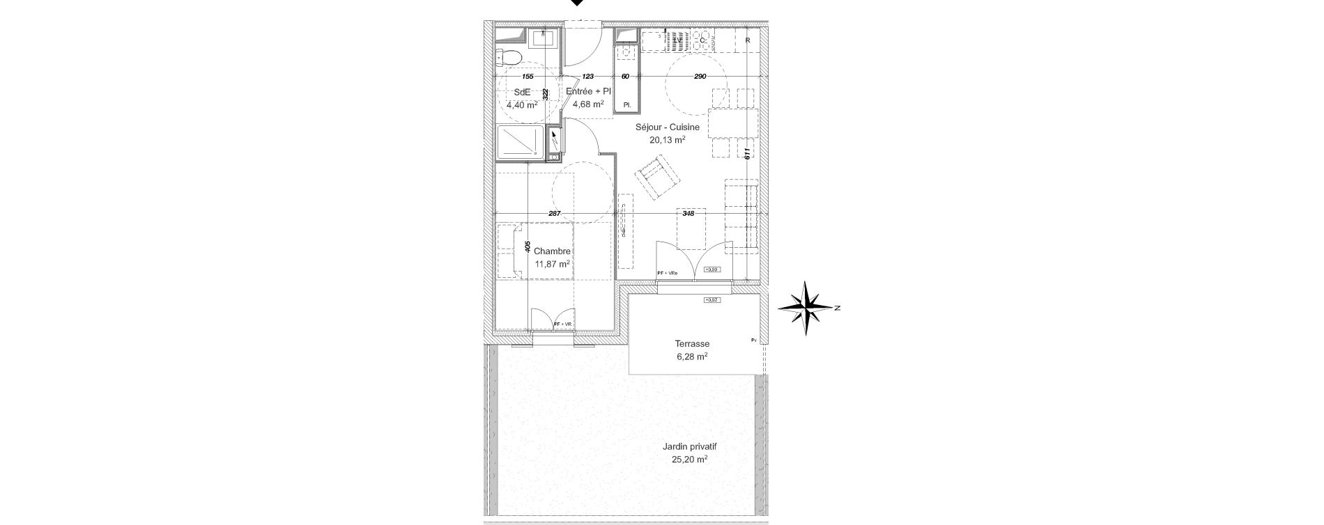 Appartement T2 de 41,08 m2 aux Sables-D'Olonne Olonne-sur-mer