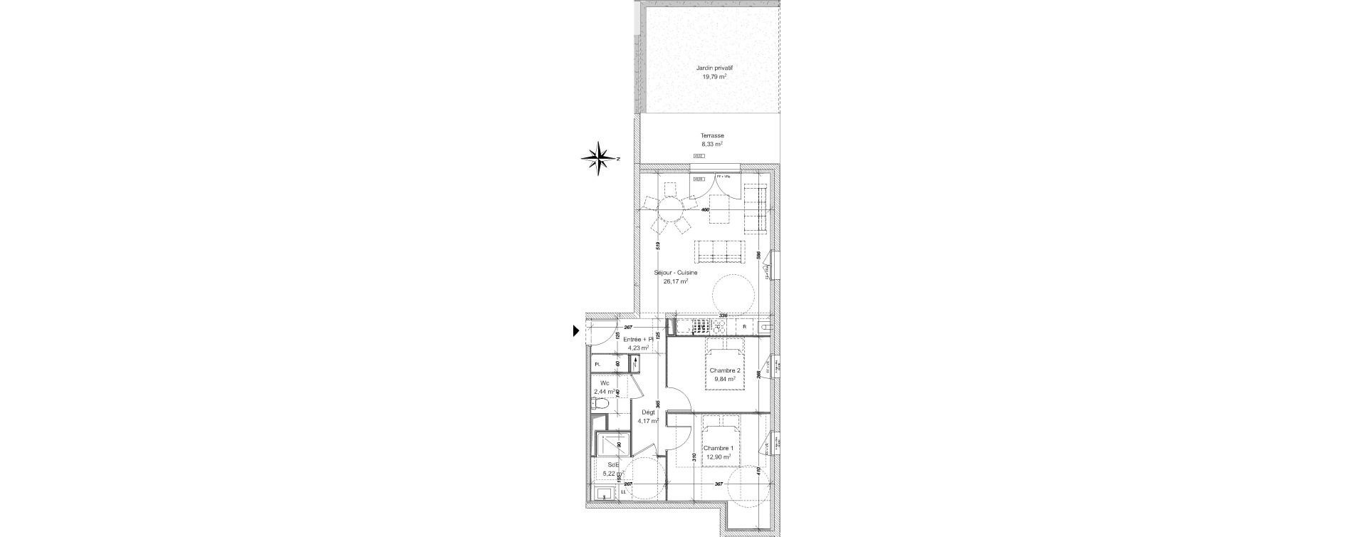 Appartement T3 de 64,97 m2 aux Sables-D'Olonne Olonne-sur-mer
