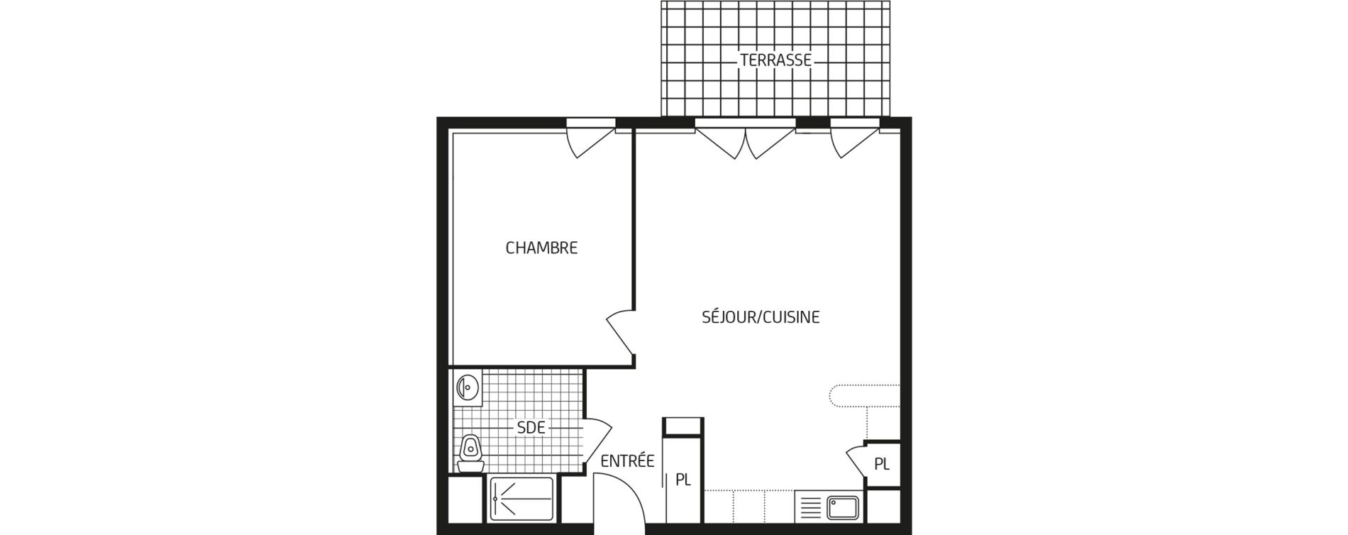 Appartement T2 de 50,22 m2 aux Sables-D'Olonne Arago