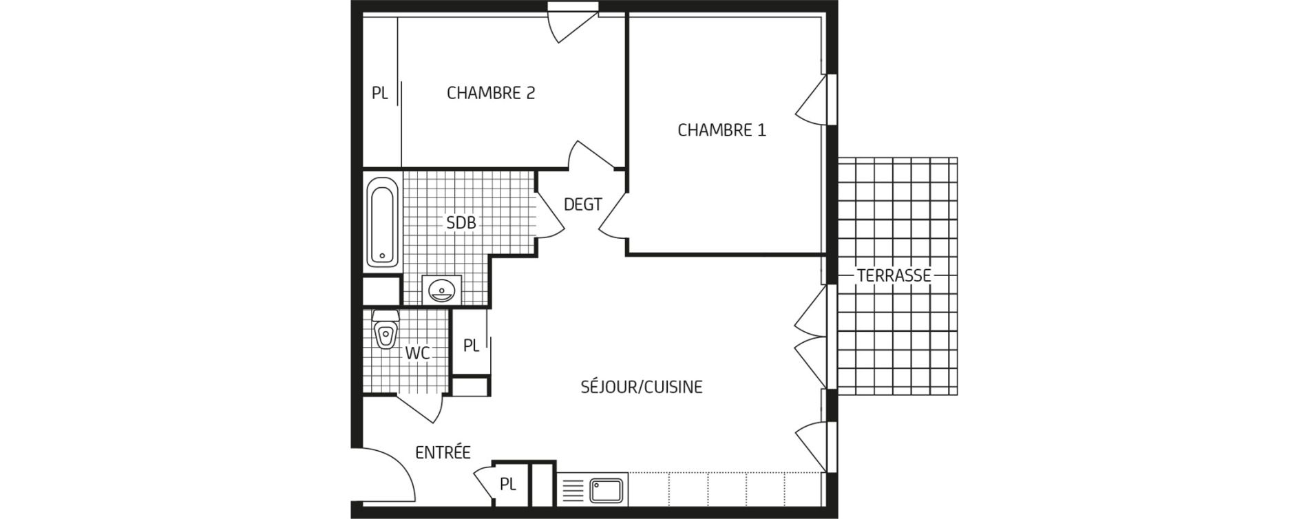 Appartement T3 de 60,50 m2 aux Sables-D'Olonne Arago
