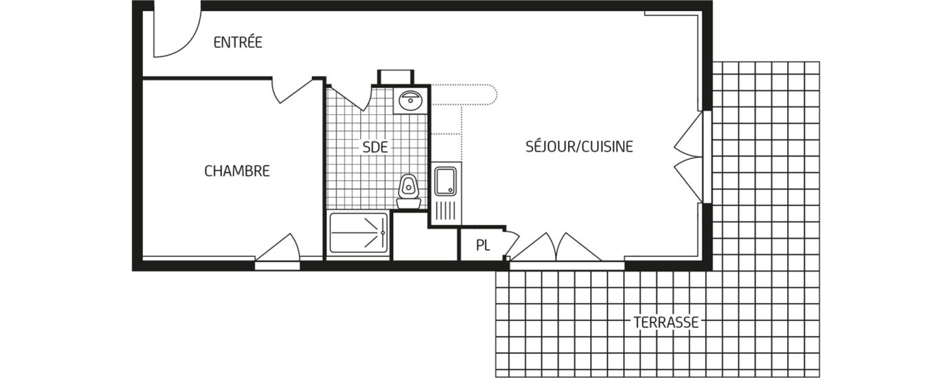 Appartement T2 de 46,58 m2 aux Sables-D'Olonne Arago
