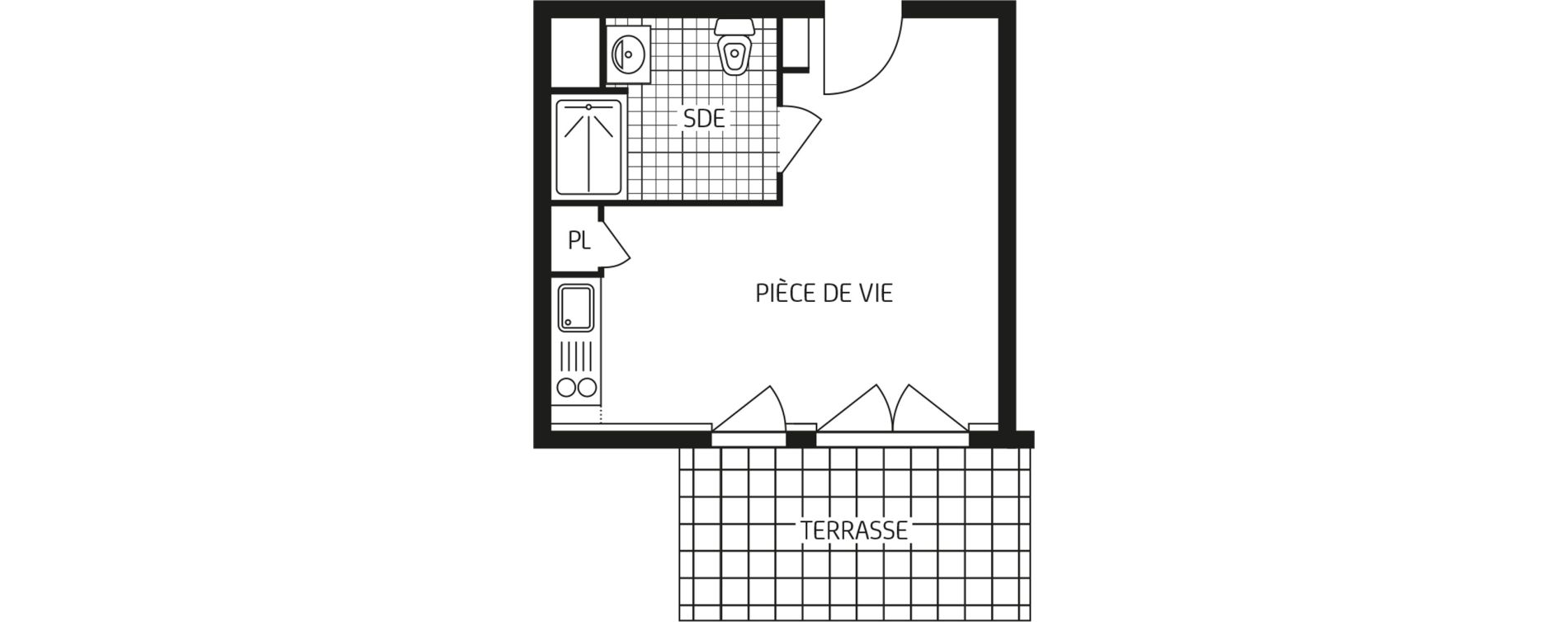 Appartement T1 bis de 22,77 m2 aux Sables-D'Olonne Arago