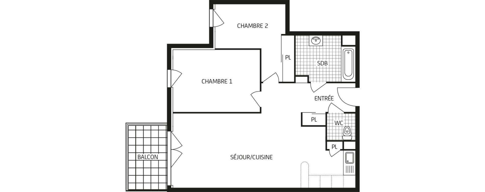 Appartement T3 de 66,82 m2 aux Sables-D'Olonne Arago