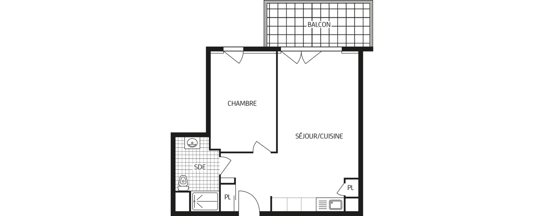 Appartement T2 de 46,21 m2 aux Sables-D'Olonne Arago