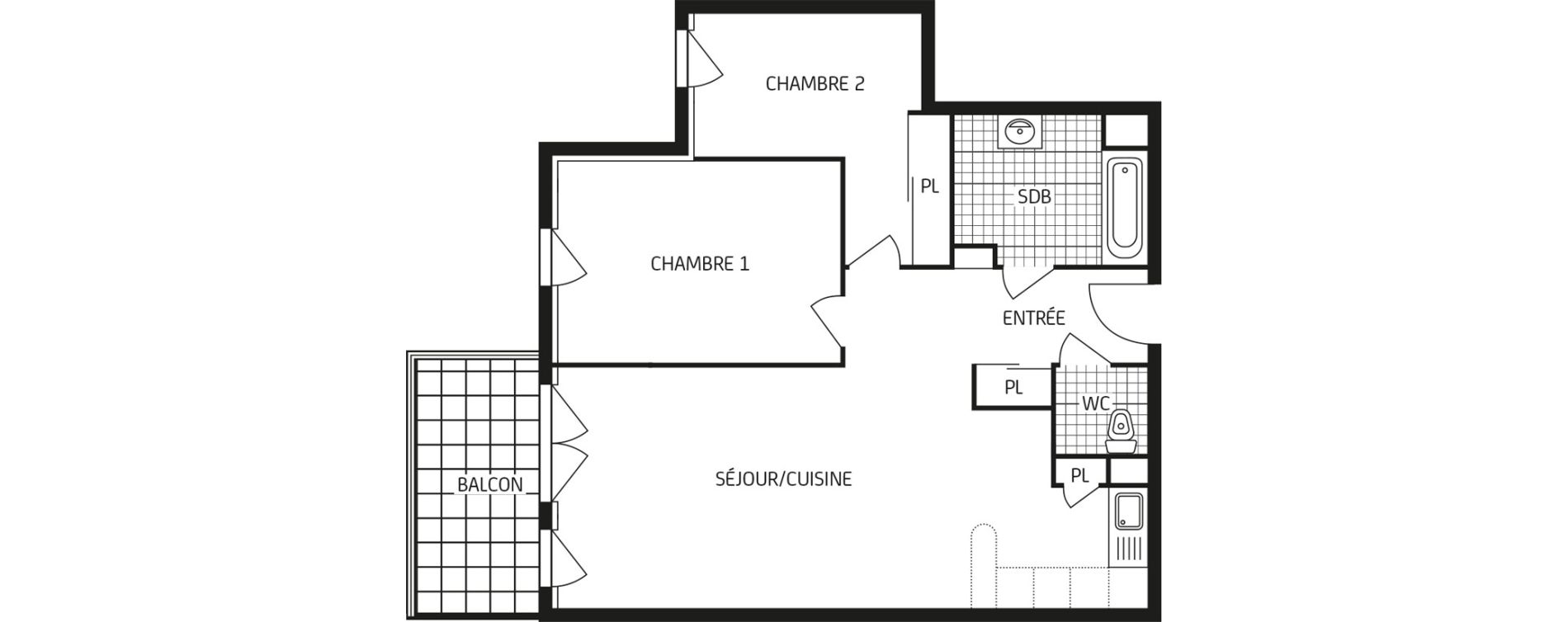 Appartement T3 de 66,81 m2 aux Sables-D'Olonne Arago