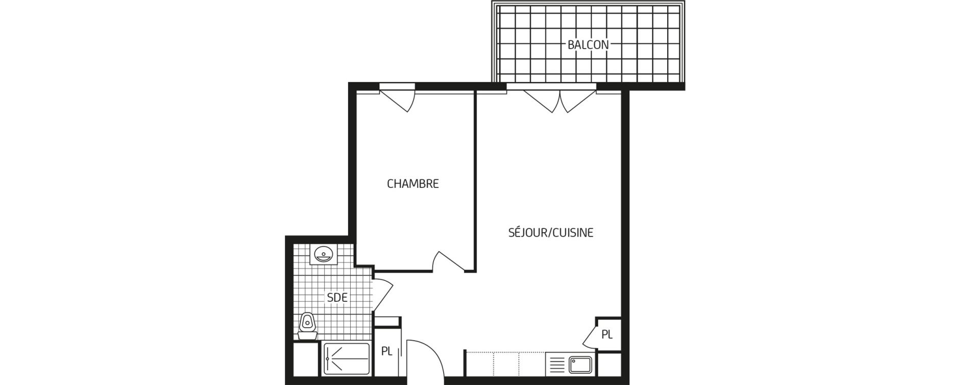 Appartement T2 de 46,19 m2 aux Sables-D'Olonne Arago